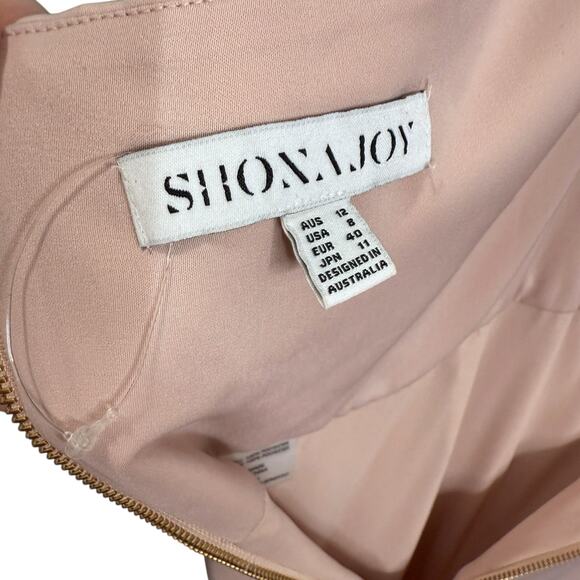 Shona‎ Joy Size 8 Halter Neck Draped Dress Blush Pink Wedding Guest Balletcore - Picture 6 of 11